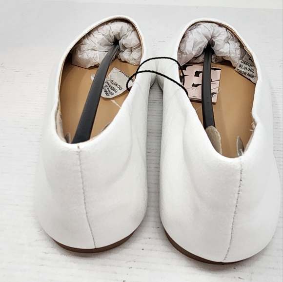 New White Ballet Flats Pointed Toe Flat Shoes Comfort Heel Size 10 - Picture 2 of 7